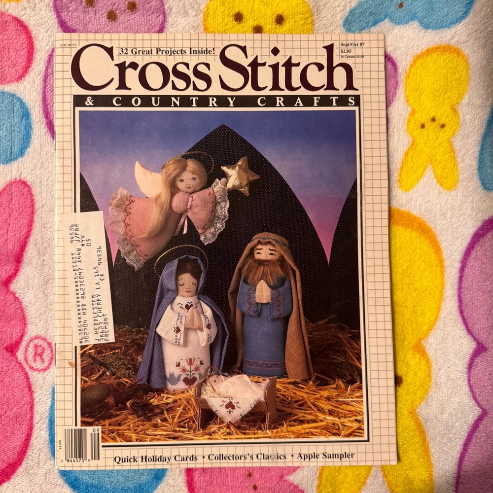 VTG Cross Stitch & Country Crafts‎ Magazine Sept/Oct 1987 Grannycore Tradwife